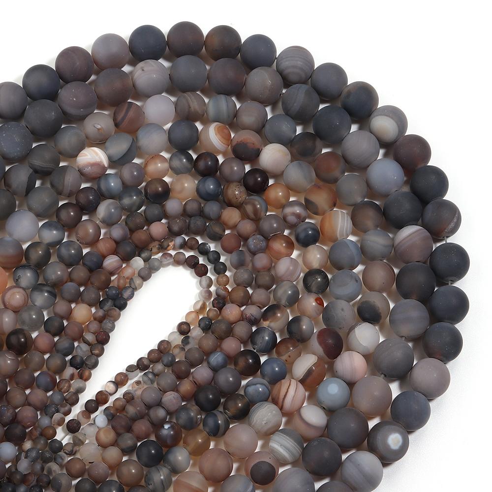 4 6 8 10 12mm Natural Stone Beads Matte Black Stripe Agate Round Loose Beads For Jewelry Making DIY Bracelet Necklace Supplies