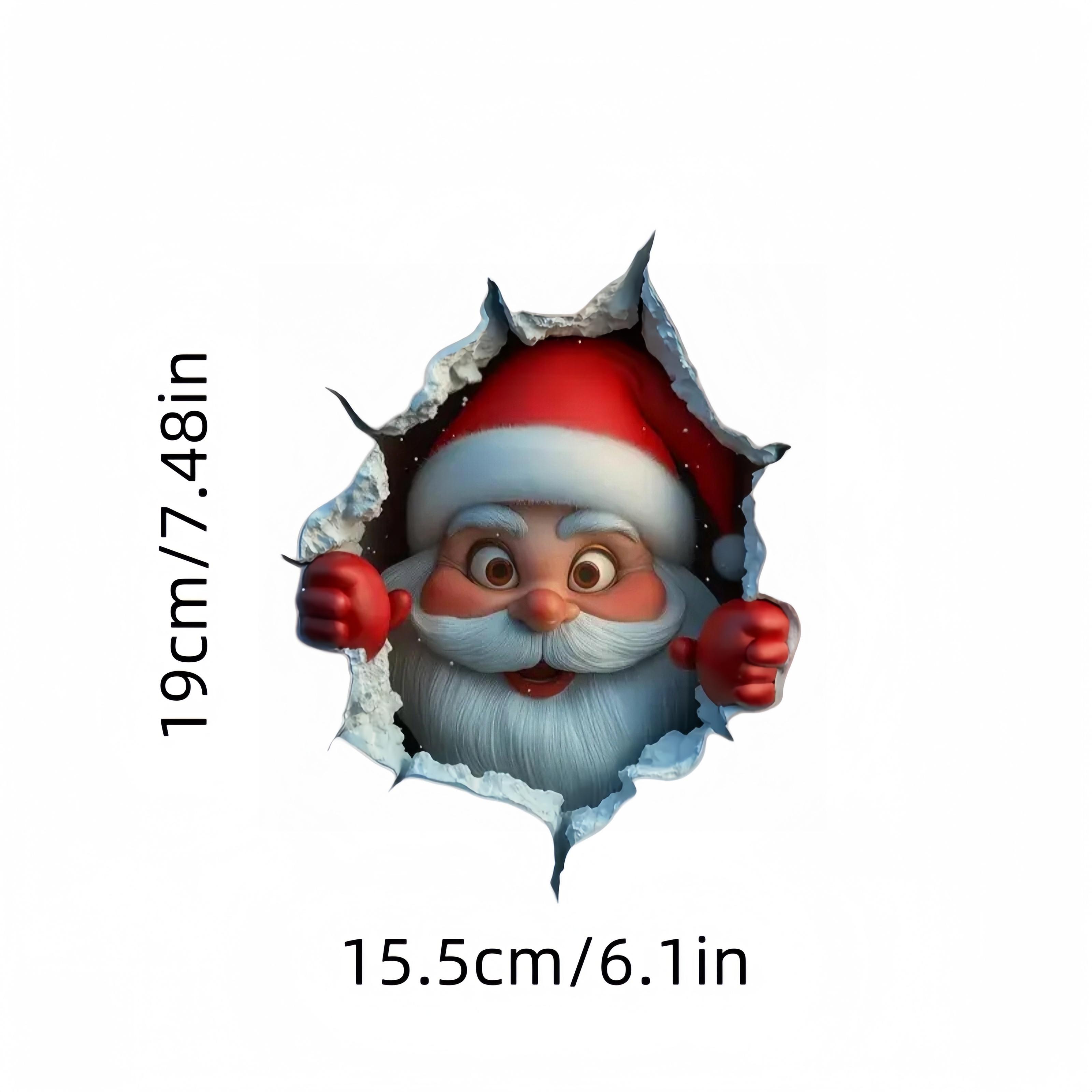 

1pc Christmas Wall Decal Breaking Through, Perfect for Decorating Car Trunks, Windows, Walls, Laptops, Scooters, And Trucks