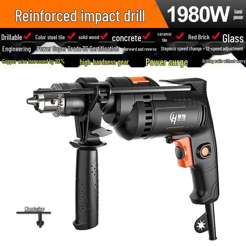 Multi-Functional Electric Impact Drill Set for Wall and Household Use