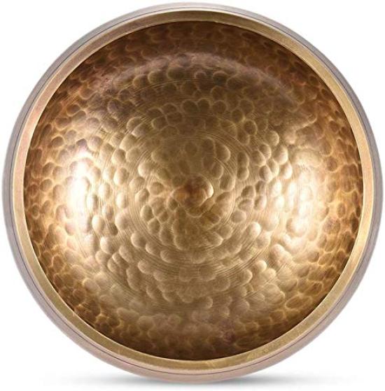 Brass Meditation Singing Bowl with Wooden Mallet, Traditional Tibetan Style, Hammered Finish, Nepalese Buddhist Prayer Bowl, Copper Bowl