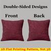 Burgundy Paisley Square Jacquard Pillow Cover for Sofa Office Waist Cushion Cover Home Decorative Pillowcase
