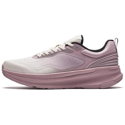 Cushioning Slip Resistant Low Top Casual Running Shoes Women's Beige Purple 122447718-4