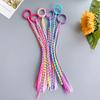 6pcs of Headwear Multi-Color Wig Braids Hair Circle Sweet Cool Boxing Braid Rubber Band High Ponytail Bean Braid Hair Rope