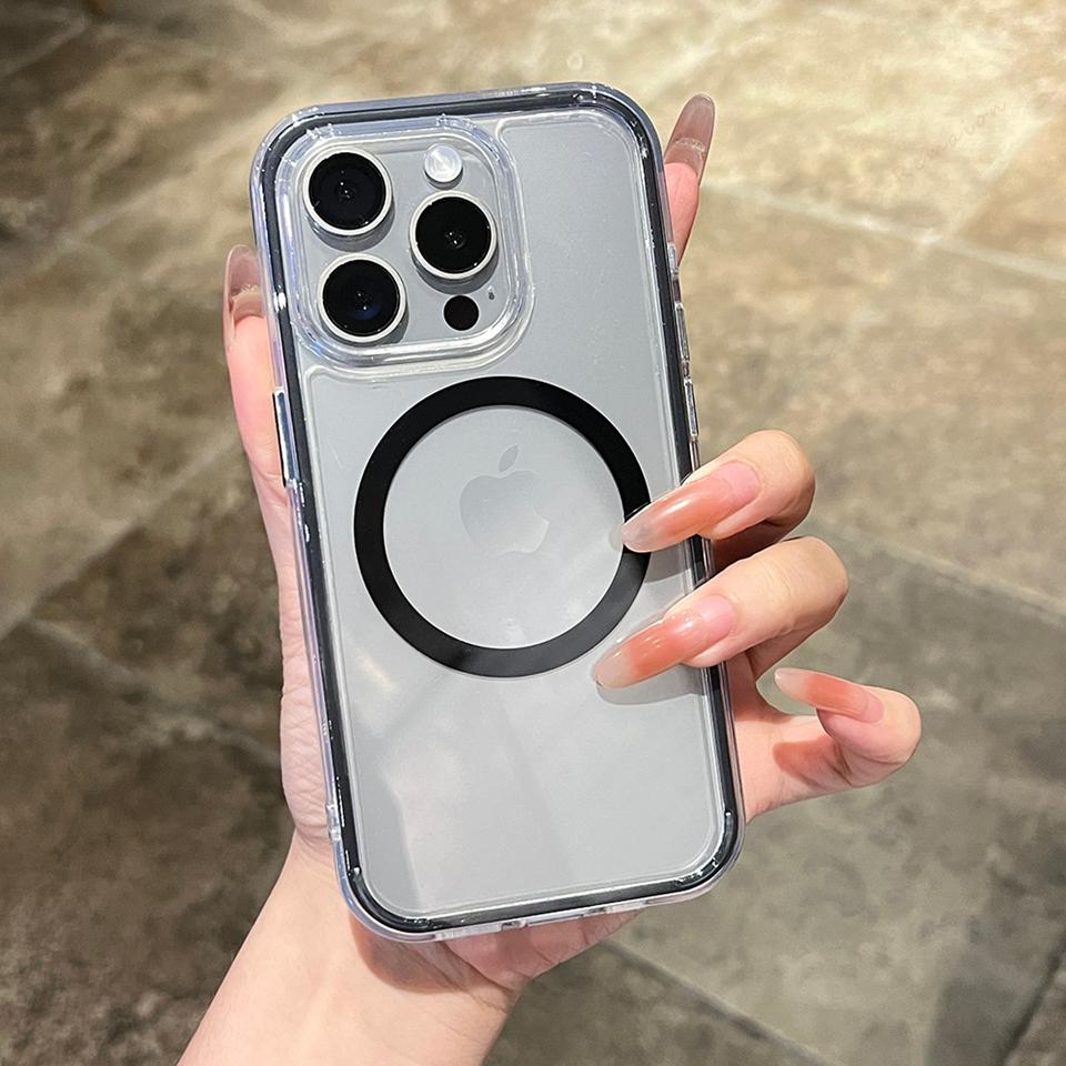 Clear Magnetic Silicone Phone Case For For Iphone 1 14 13 12 11 16 Pro Max 16Pro 14 1 16 Plus Protector Shockproof Cover