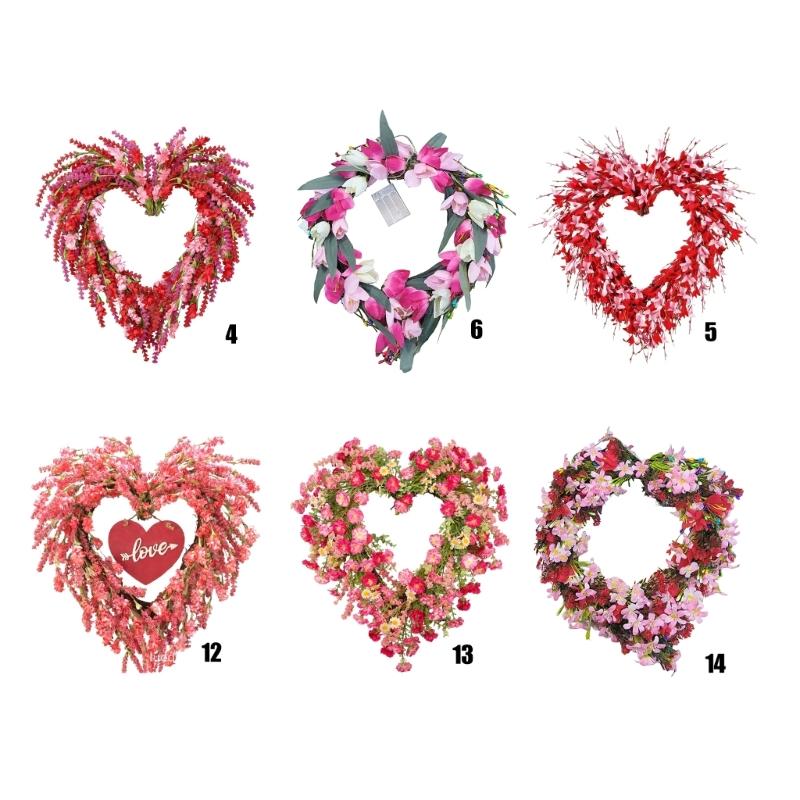 Flexible Size Artificial Tulips Flower Wreath Ornament for Home Entrance Shop Display Durable Plastic Rattan Construction Waterproof Treatments