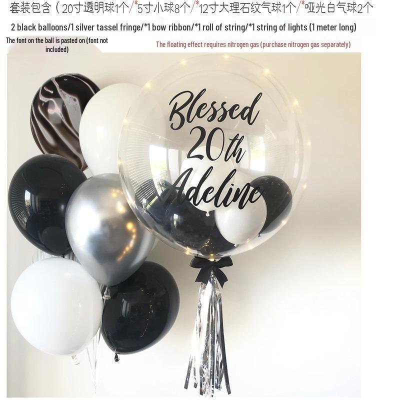 Creative Transparent Bobo Ball Holiday Balloon Set for Kids' First Birthday Party