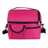 Water Repellent Picnic Bag Insulated Double Layer Lunch with Shoulder Strap, Durable Oxford Cloth Large Portable Thermal Meal Tote Capacity Container,