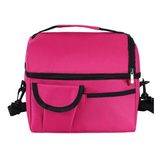 Water Repellent Picnic Bag Insulated Double Layer Lunch with Shoulder Strap, Durable Oxford Cloth Large Portable Thermal Meal Tote Capacity Container,