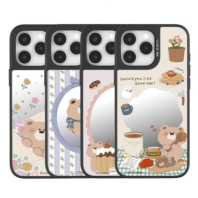 Little Bear for Phone16ProMax for Apple 15Pro Cute 13 Anti-fall Phone14pro Mirror