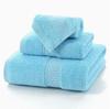 Soft Pure Cotton Bath Towel Set - 3-Piece Absorbent Combed Towels