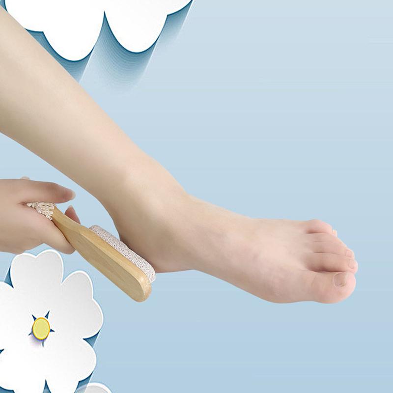 

1 шт. Деревянная пемза для массажа ног, щетка для отшелушивания, удаления омертвевших клеток, скруббер, инструмент для ухода за ногами