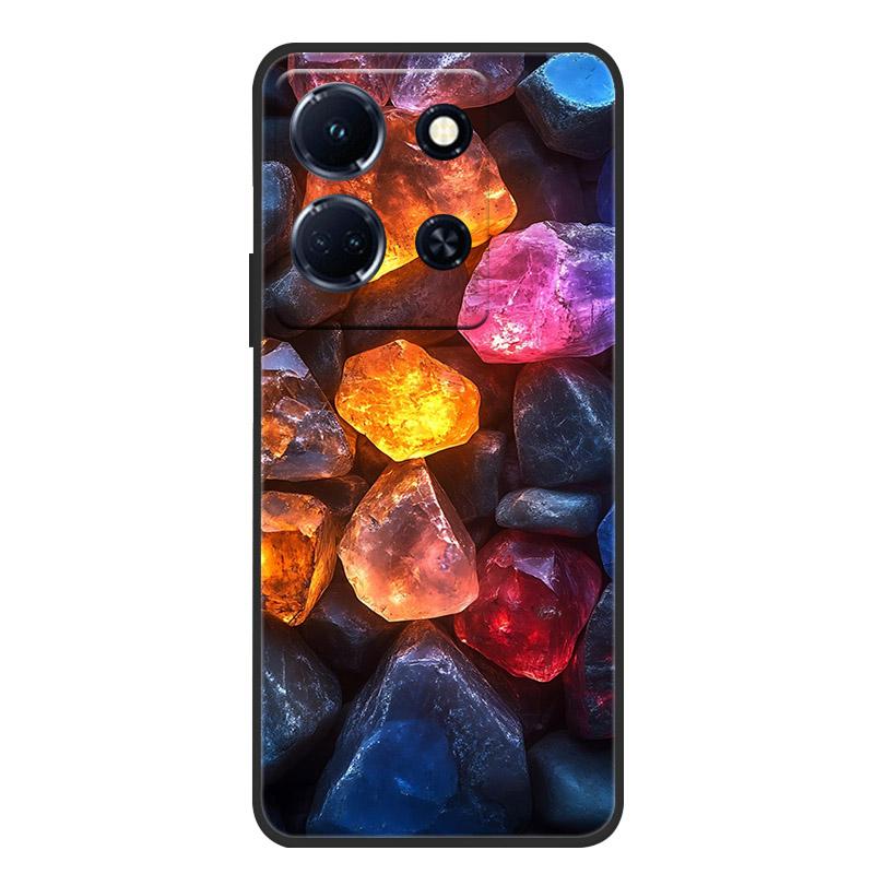 Schutzhülle aus weichem, mattem Silikon in Marmoroptik für Infinix Note 30 4G, passend für Infinix Note 30 Pro, 30i und 30 VIP – Rundumschutz