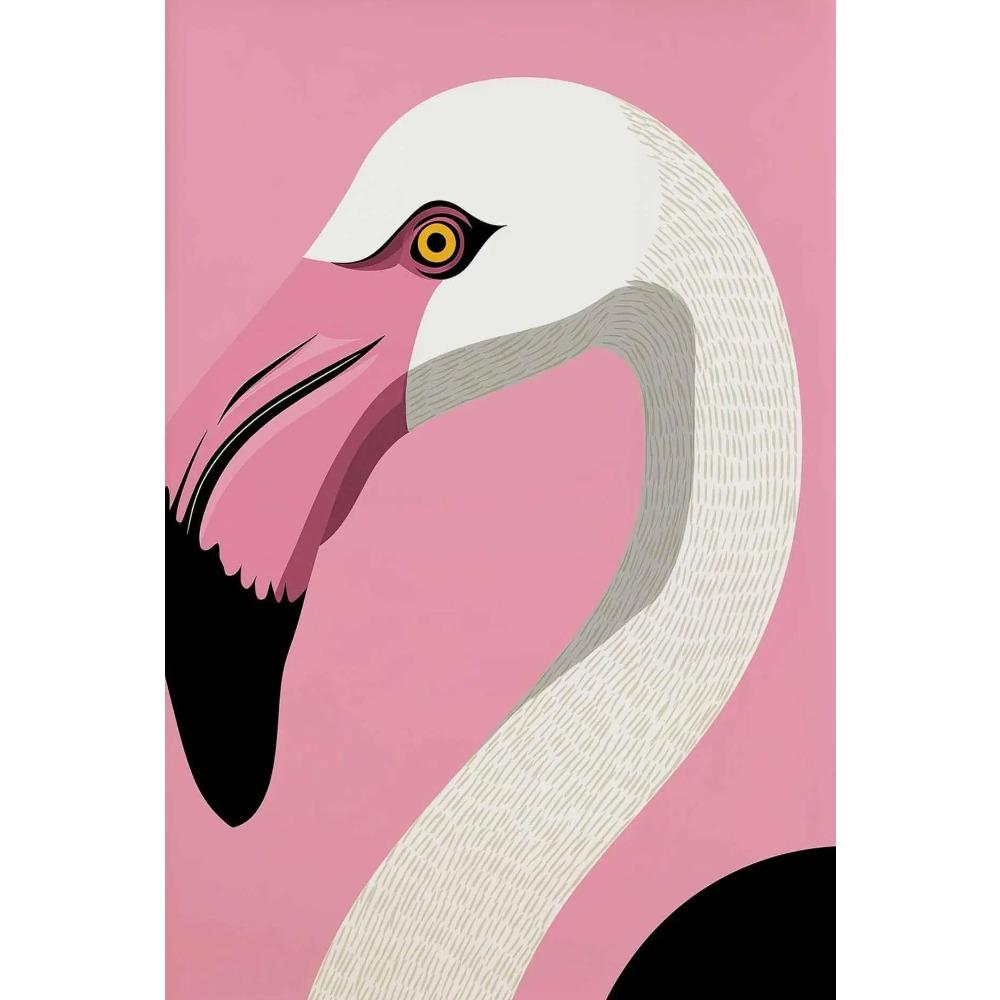 Colorful Vintage Flamingo Illustration Posters Natural Flowers Modern Prints Canvas Wall Art Pictures Home Living Room Decor