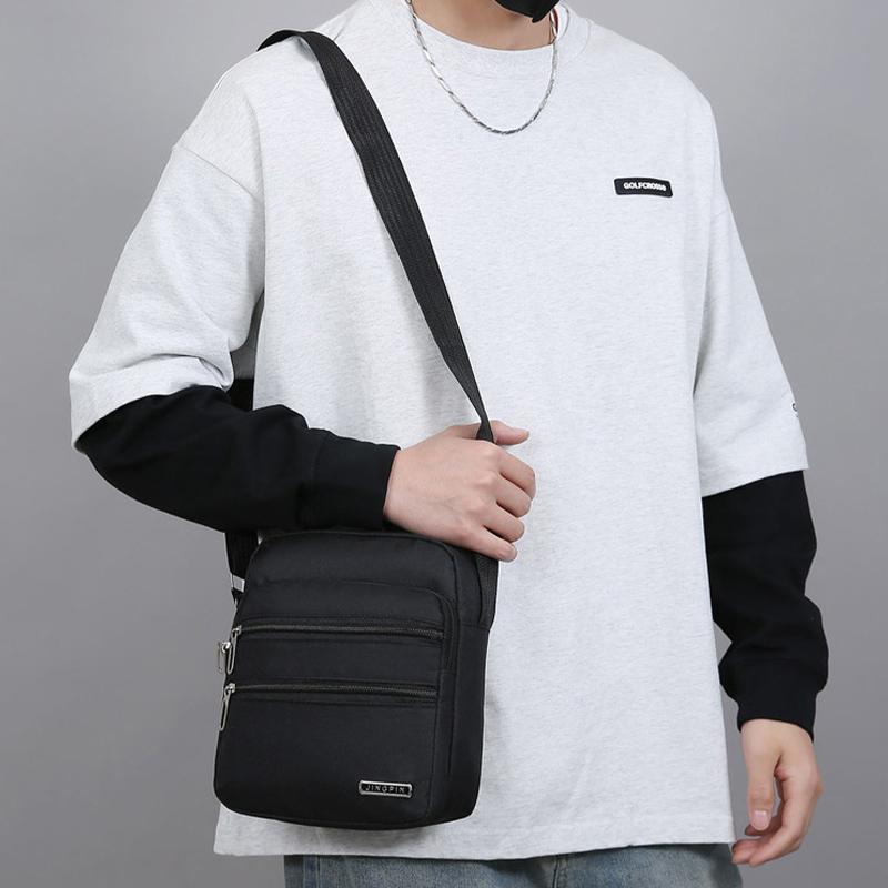 Men'S Small Bag Shoulder Bag Trendy Diagonal Backpack Chest Bag Lightweight Boy Mini Casual Bag Mobile Phone Waist Pack