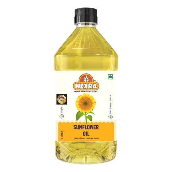 

Nexra - Cold Pressed Sunflower Oil | 1 litre | Extracted on Wooden Churner | Chemical-Free | High in Antioxidants, Delicious & Healthy 1L