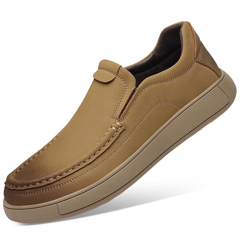 

Fashion Slip on Casual men s leather shoes Comfortable high-quality styles Work and office Outdoor Trendy Streets loafers New versatile 44
