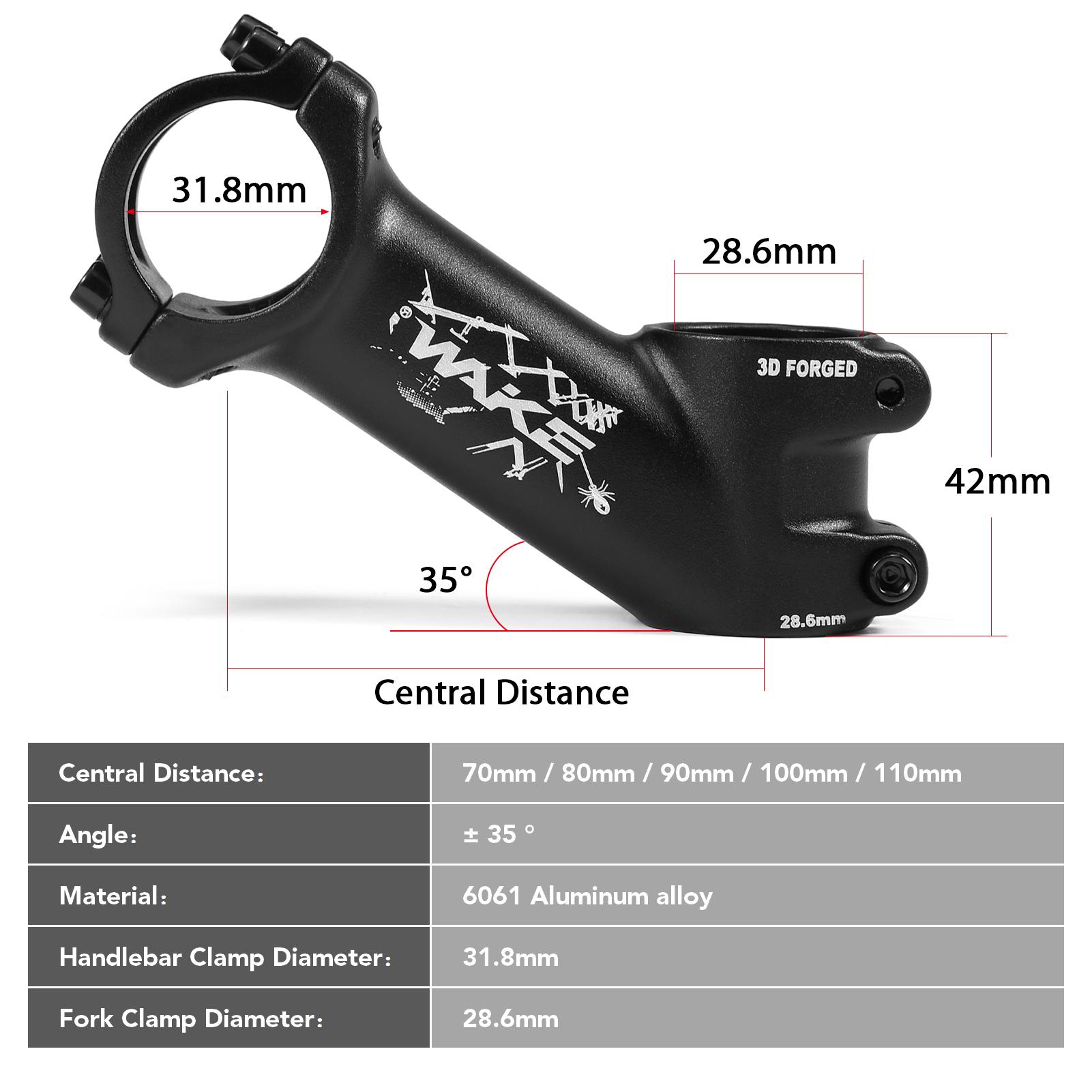 Kaisai Light 35 Degree Bicycle Stem Ultra Bicycle Stem Mountain Road Bike Stem For 31.8Mm Handlebar