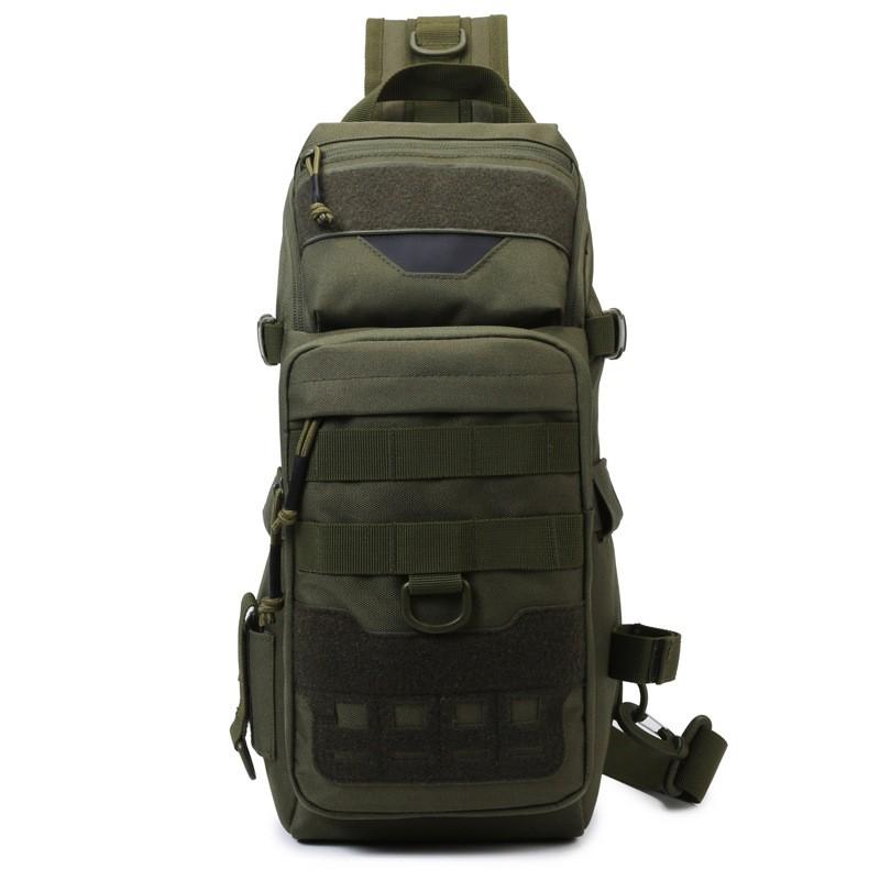 Camouflage Fishing Tactical Shoulder Bag Men Outdoor Hiking Backpack With Rod Holder Lightweight Nylon 20L