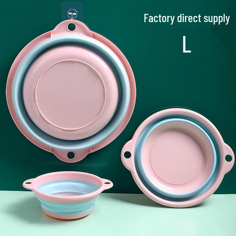 Foldable Silicone Washbasin: Thickened, Wall-Mounted, Retractable, Large, Travel-Friendly, for Household & Baby Use