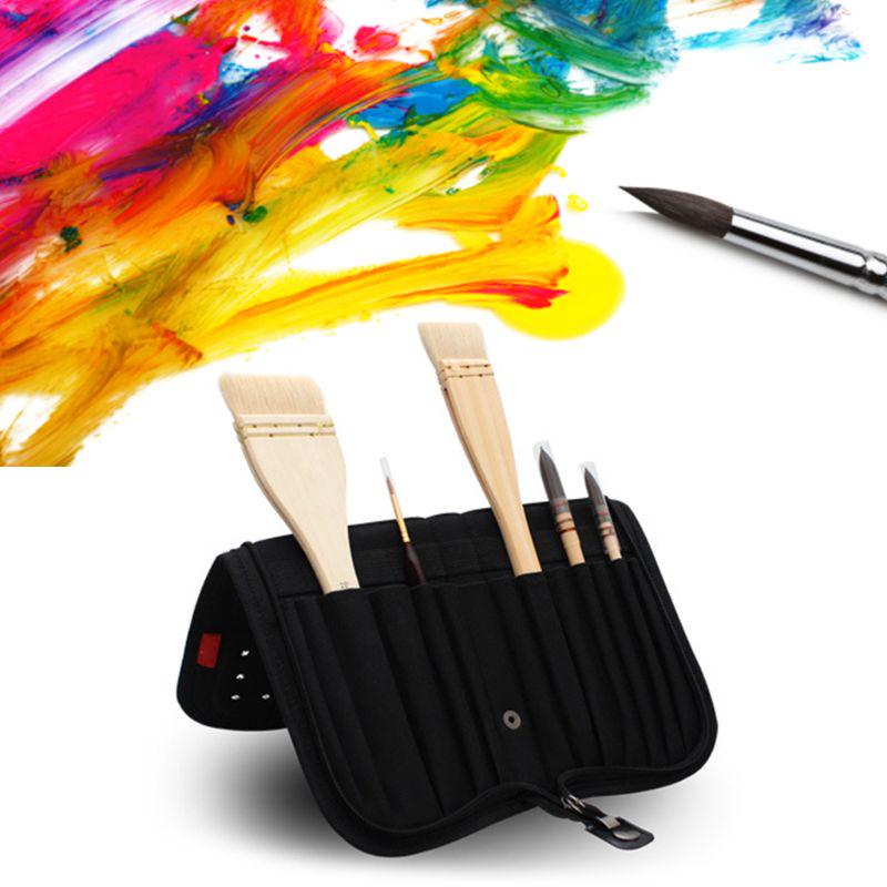 Satın alın Professional Artist Paint Brushes Case Zippered Brush Holder