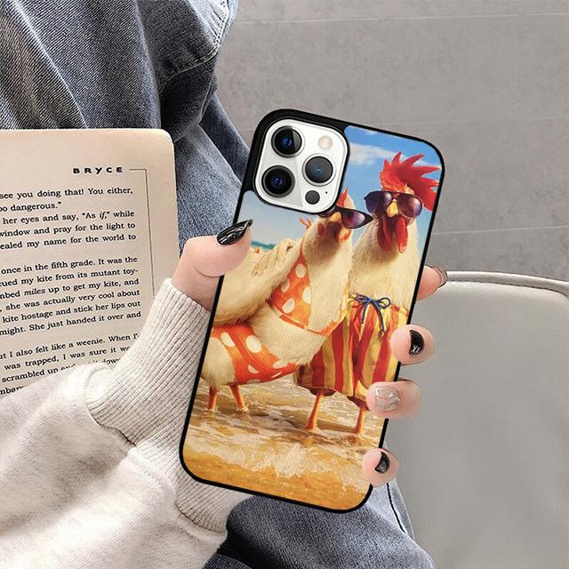 Cartoon Chicken Rooster Mobile Soft Case For iPhone 17 Air 16 15 12 Pro Max 13 11 14 Pro Max Max SE2020 Plus Phone Cover