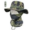 Outdoor Sonnenschutz Camouflage Hut & Sturmhauben Set: Winddicht, Sonnenschutz für Bergsteigen, Angeln & Radfahren