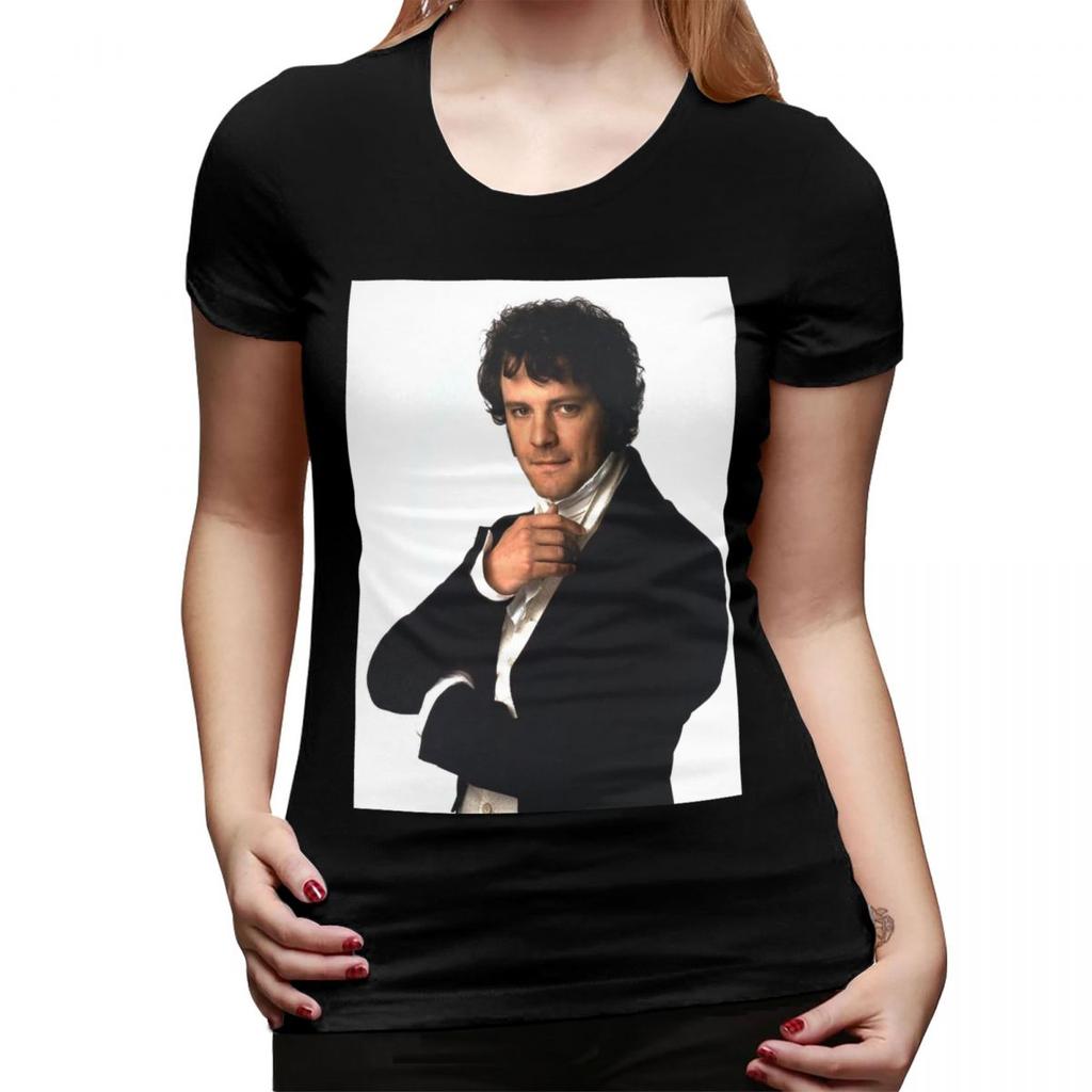 Colin Firth As Mr Darcy In Pride And Prejudice TShirt for Women Crew Neck Streetwear T Shirts Womens Short Sleeve Clothes Tops