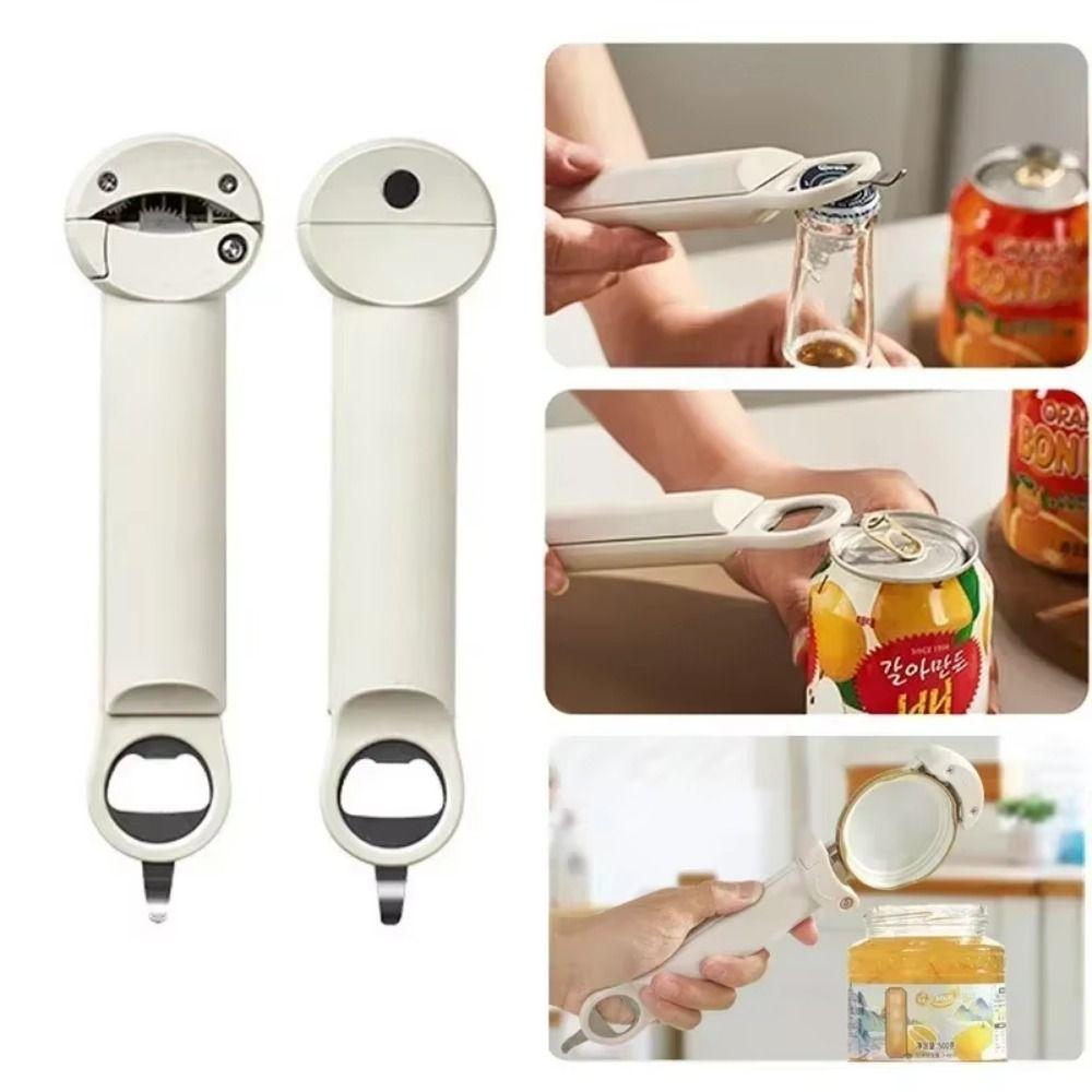 Thickened Handle Telescopic Cap Opener Adjustable Screwer Jar Lid Gripper For Weak Hands