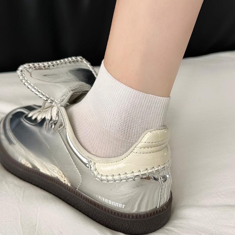 Summer and Boodles Shoes Cool and Gentle Milk Coffee Unlined Summer Short Socks Children's Slim Style Cotton