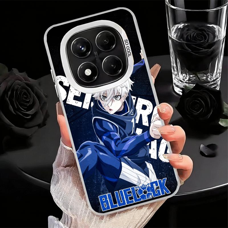 Blue L-Lock Nagi Seishiro Soft Phone Case for Samsung Galaxy S24 S25 FE S26 Edge S23 Ultra S22 Plus S21 + Shockproof Cover Back