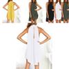 Chic Womens Holiday Irregular Ladies Summer Beach Sleeveless Party Dress For Effortless Style And Comfort