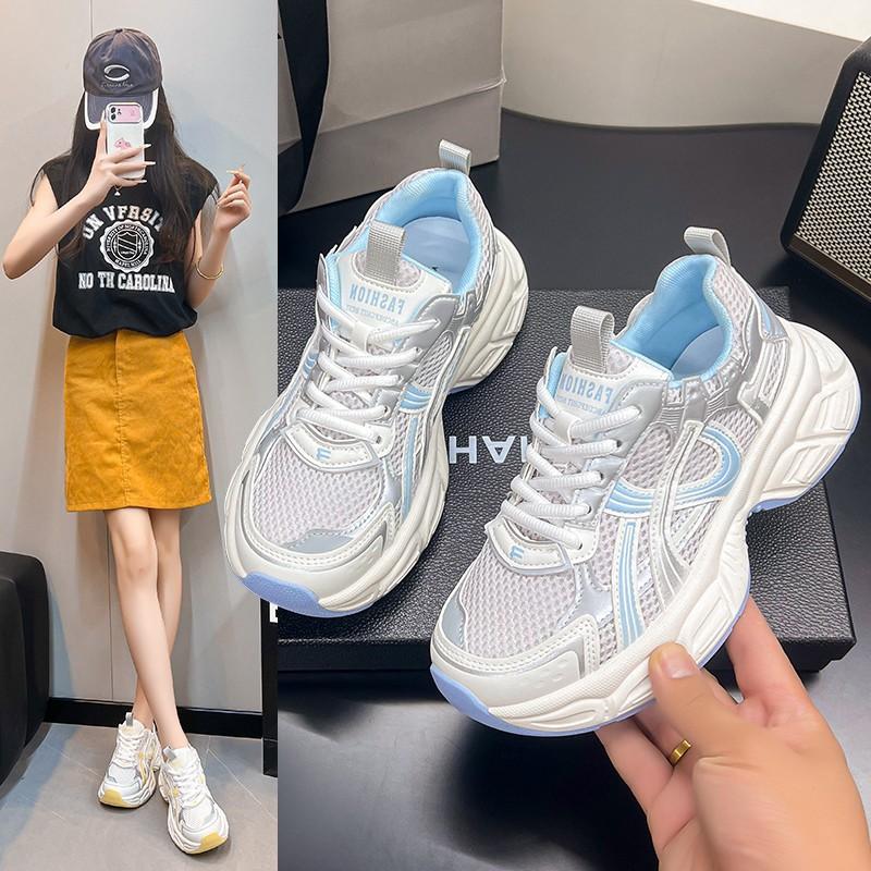 Internet celebrities with the same 2025 new dad shoes women's platform explosion increased casual versatile niche light running shoes