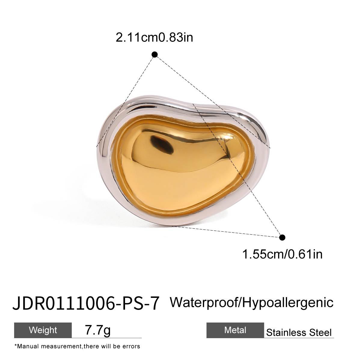 Jiedin European and American stainless steel color matching love ring open ring titanium steel hand jewelry rings