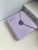 Purple Big A5 Leather Love Letter Card Album Photo Storage 6-Ring Binder for Fan Memorabilia, K-Pop Idol Polaroid Photocards
