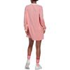 Adidas Originals Trefoil Logo Print V-Neck Long Sleeve Dress Women Dresses Pink IB2050