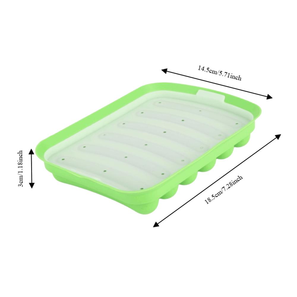 3 pezzi Con Coperchio Ventilato Stampo per Hot Dog in Silicone per Alimenti Vassoio per Preparare Prosciutto Cucina di Casa Cottura