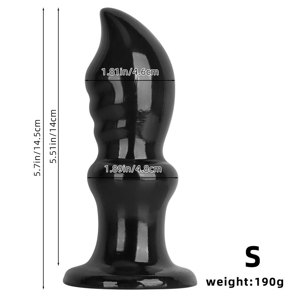 Extra Large Black PVC Butt Plug Anal Sex Toy Dildo Masturbator Big Dick Gay Fisting 18+