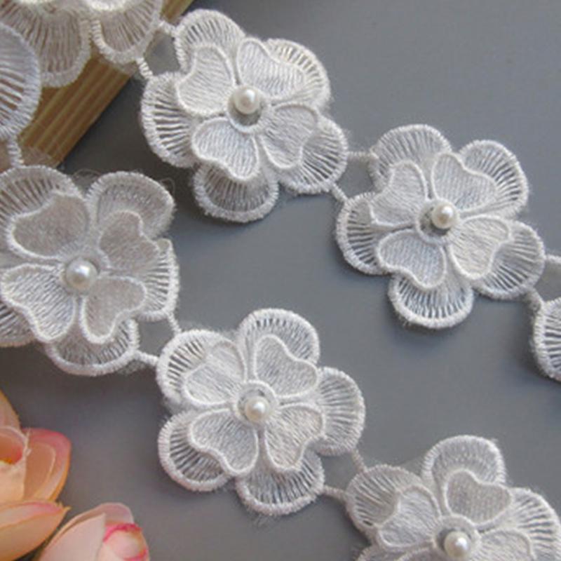 1Yard Water-soluble Applique Lace Trim Hollow Embroidery Sewing DIY Bridal Craft 1Yard Water-soluble Applique Lace Trim Hollow Embroidery Sewing DIY Bridal Craft