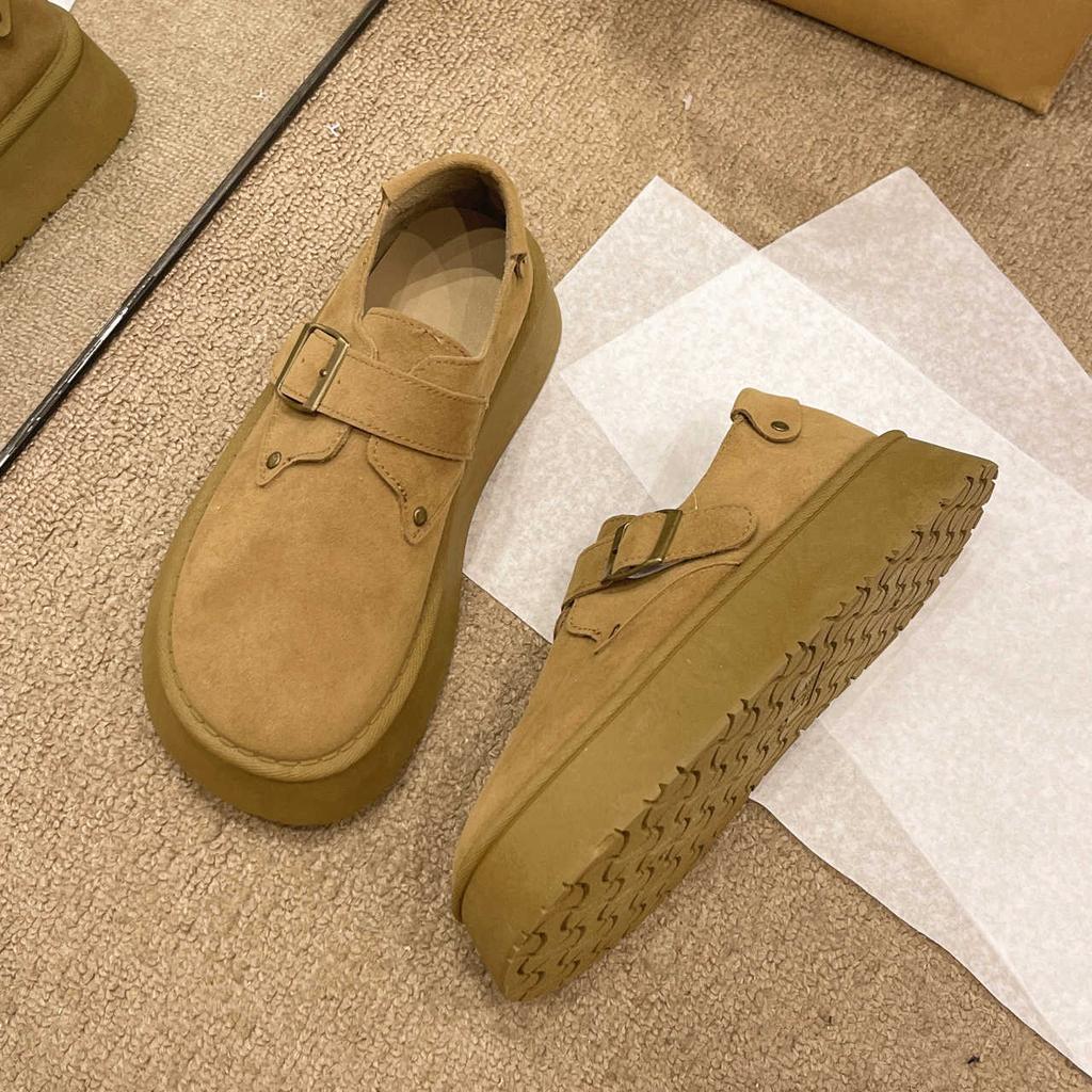 Retro soft-faced soft-soled single shoes 2025 autumn shoes fashionable versatile flat-soled women's shoes one-pedal Doudou shoes 9001