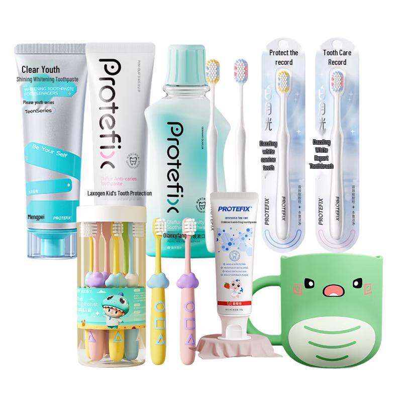 Protefix Dinosaur Family Oral Care 8-Piece Set