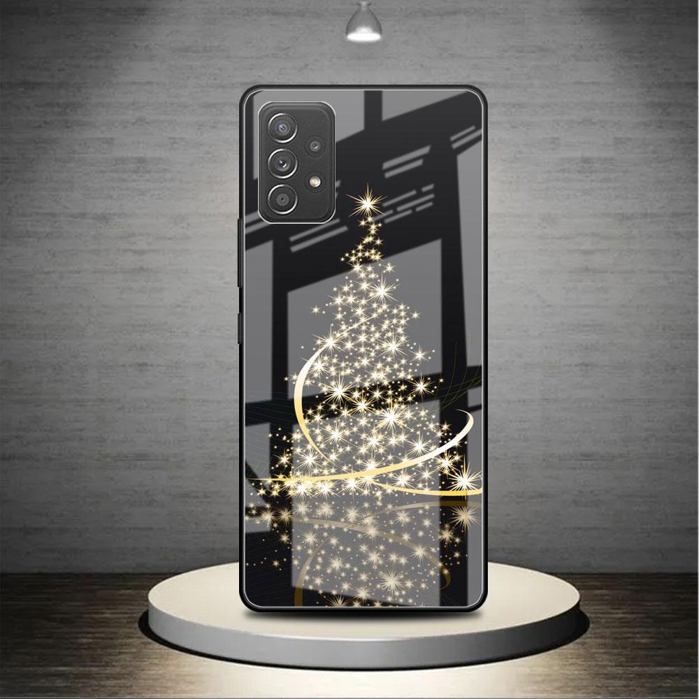 

Стеклянный чехол Merry Christmas Tree Deer для Samsung Galaxy A52 A71 A50 A51 A70 A21s A31 A72 A10 A12 A30 A22 5G Phone Cover Samsung A70
