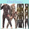 Outdoor Thermal Camo Mens Underwear Sports Underwear Fleece Warm Tights Compression Quickdrying Thermal Underwear Set Mens Camo Suit