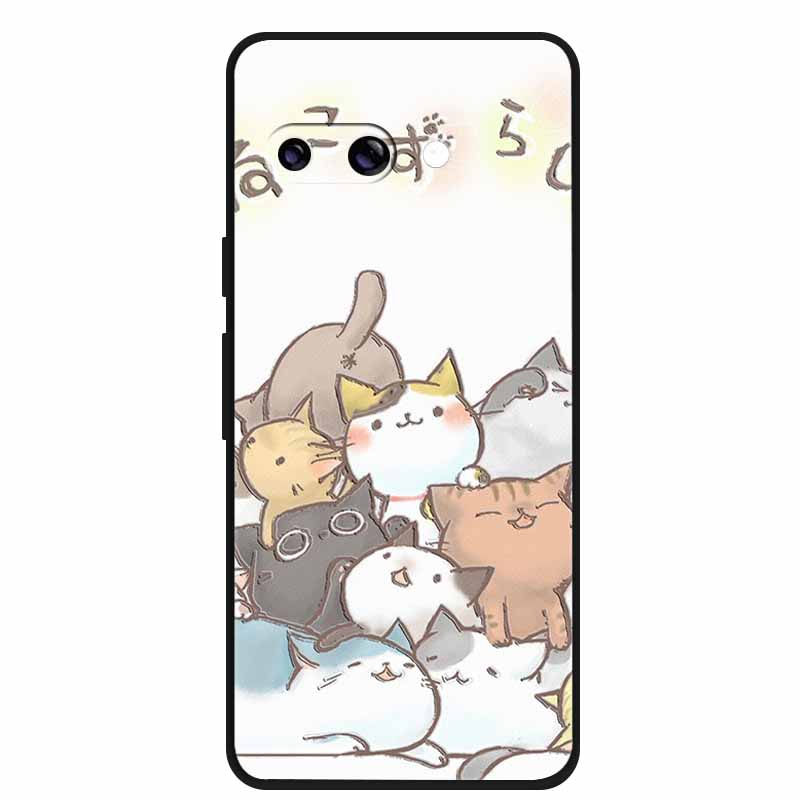 For Google Pixel 9A 5G Case 3D Relief Flower Emboss Soft Silicone various Flower Cartoon Cat Cover For Google Pixel 9a TPU Cases