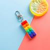Chaveiro de Tijolo de Construção Arco-Íris de Cor Vibrante Para Mulheres e Homens Punk LGBT Gay Lésbico Acessórios de Joias Chaveiro Pride Presentes