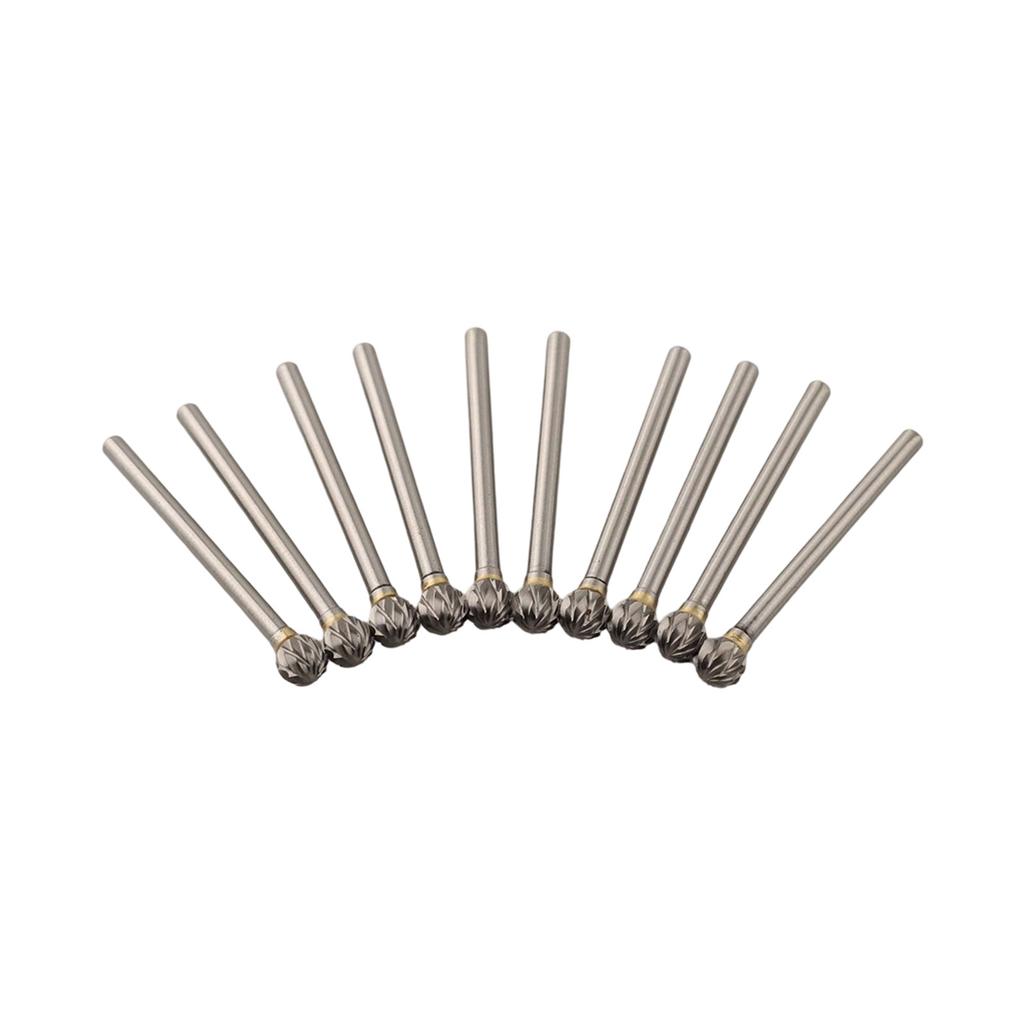10PCS 3x6mm  Carbide Burrs Rotary Drill Grinder Carving Bit Double Cut Hand Tools Power Tool Accessories Household Supplies