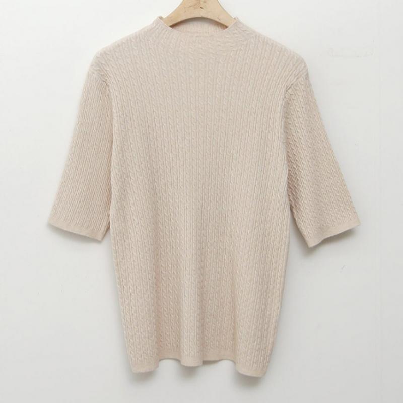 Shop Women Cable KniT T shirT Ivory Dgb Wkn 3713
