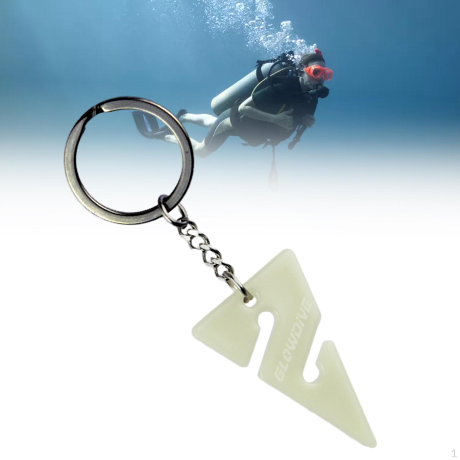 Ключница для дайвинга Светящийся Треугольный Брелок Личность Многофункциональный Смола, Светящийся Брелок River of Blue