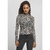 Haut Col Roulé - Urban Classics - Femme - Grandes Tailles - Imprimé All-over - Maille Transparente
