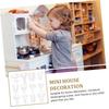 ibasenice 12-Piece Mini Kitchen Utensils, Mini Cups, Dollhouse Cups, Pretend Play