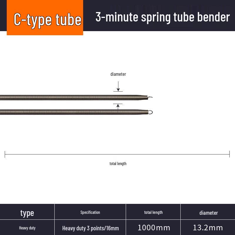 Industrial Grade 1.5m PVC Conduit Bender Spring for 16/20mm, Electrician's Special Tool